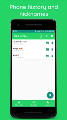 Instant Click To Chat android App screenshot 2