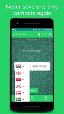 Instant Click To Chat android App screenshot 4